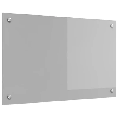 Image of vidaxl Kitchen backsplash Light Grey Tempered Glass splashback 80x50cm Heat Resistant &amp; Easy Clean Design