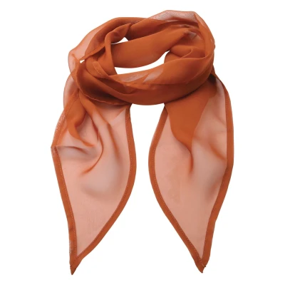 Image of Premier Unisex Adult Colours Chiffon Scarf (Chestnut) One Size