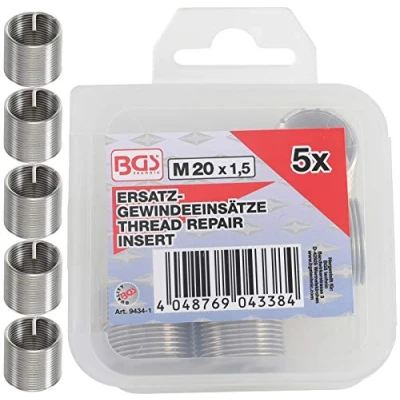 Image of BGS 9434 1 Replacement Thread Inserts M20 x 1.5 mm 5 pcs.