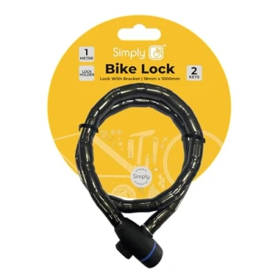 Image of 11x Simply 1m Bike Lock with Bracket BL02