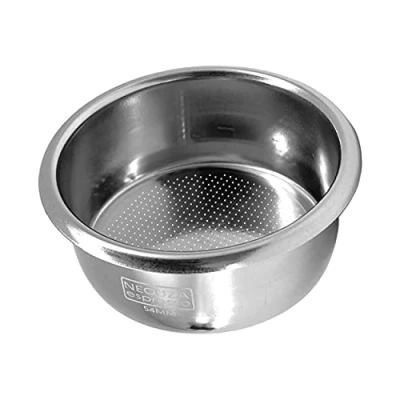 Image of NEOUZA Espresso Coffee Bottomless Portafilter Distributor&amp;Tamper Dual Head for 54mm Breville 870/875/878/880,Stainless Steel (Sieve Basket)
