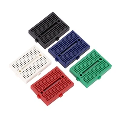 Image of Mini Breadboard, 5Pcs 170 Tie Points Solderless Prototype ABS Circuit Board Set for Arduino Proto Shield