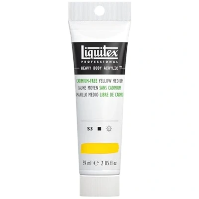 Image of Liquitex 59 ml Professional Heavy Body Cadmium Free Acrylic Paint Tube, Medium Yellow