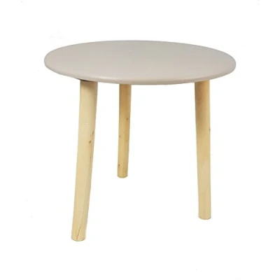 Image of Decorative Wooden table 30 x cm Colour: Taupe Small side coffee sofa flower stool.