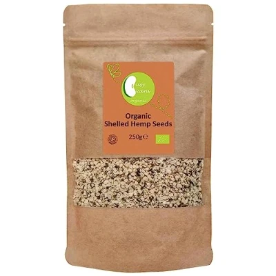 Image of Organic Shelled Hemp Seeds Certified by Busy Beans (250g)