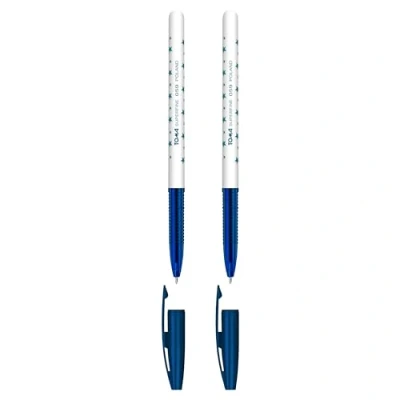Image of Ballpoint Pens, Smudge Free Extra Fine Point 0.5 mm, Ideal for School, Office, Everyday Use (Blue, 2 Pens)
