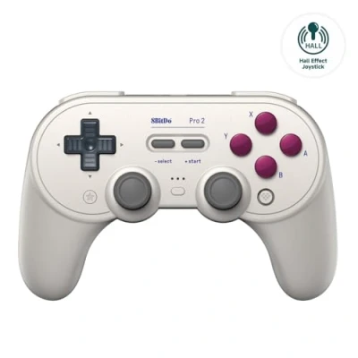 Image of 8Bitdo Pro 2 Bluetooth Controller for Switch, Switch 2, Hall Effect Joystick Update, Wireless Gaming PC, Android, and Steam Deck &amp; Apple (G Classic Edition)
