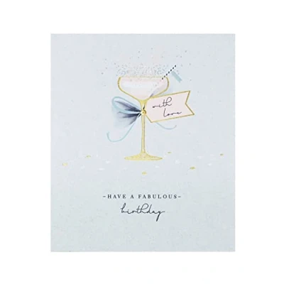 Image of UK Greetings Birthday Card for Her/Friend Elegant Cocktail Design, Multi, 137mm x 159mm