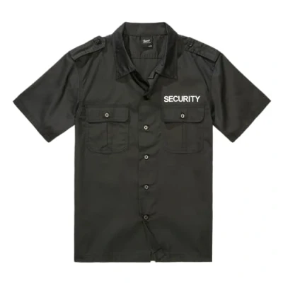 Image of Brandit Men&#039;s Security Us Shirt Dress, Black Short Sleeve, XXXX Large