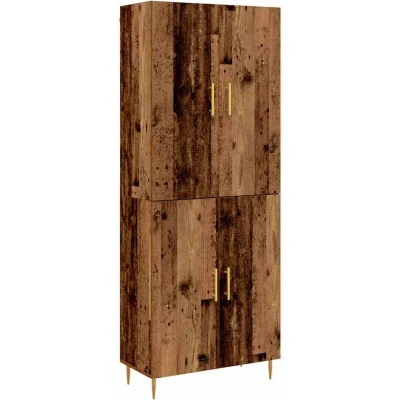 Image of vidaXL Highboard Old wood 69.5 x 34 180 cm Engineered