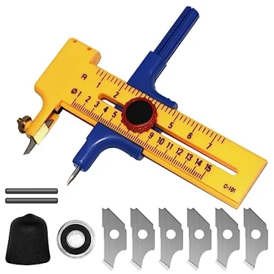 Image of Nizirioo Adjustable precision circle cutter: compass cutter, paper measuring 10 mm 150 for cutting leather card