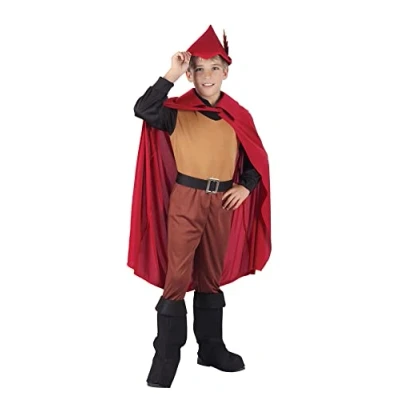 Image of Bristol Novelty CF128 Forest Prince, Boys, Red, Beige, Black, Age 4 6 Years Old