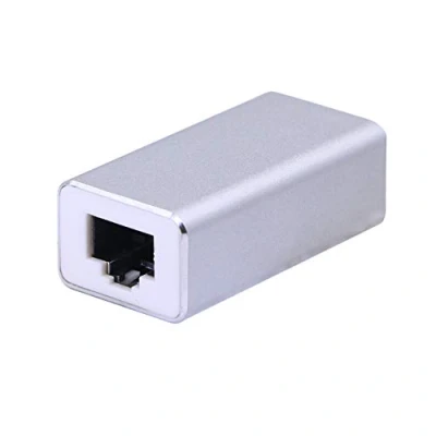 Image of SinLoon RJ45 LAN Coupler Adapter Surge Thundering Protector Gigabit 1000Mbs Ethernet Extender Connector for Cat7 Cat6 Cat5e Female to (silver)