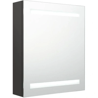 Image of vidaXL LED Bathroom Mirror Cabinet Anthracite 50x14x60 cm