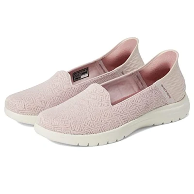 Image of Skechers Women&#039;s 136542 BLSH Casual Shoes, Blush Textile, 6 UK