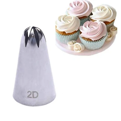 Image of Big Size Cream Cake Icing Piping Nozzles Pastry Tips Fondant Decorating Tip Stainless Steel Nozzle Baking