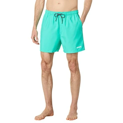 Image of Oakley Men&#039;s Beach Volley 16&quot; Beachshort Swim Trunks, Mint Green, Large