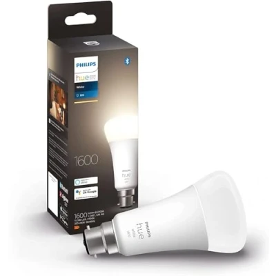 Image of Philips Hue New White Ambiance Smart Light Bulb 100W 1600 Lumen [E27 Edison Screw] with Bluetooth. Works Alexa, Google Assistant and Apple Homekit