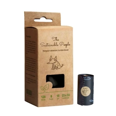 Image of TSP Premium Poop Bags Starch Based 100 % Compostable and Biodegradable, certified OK compost HOME EN13432 (no OXO, free from epi PE!) Extra Large (8 rolls (120 bags))