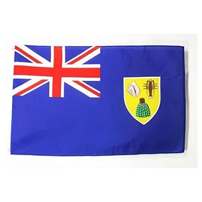 Image of AZ Flag Turks And Caicos Islands 2x3 Ft 100D Polyester Islander Banner with Two Metal Grommets Fade Resistant Vivid Colors 2&#039; x 3&#039; Feet 90x60 Cm