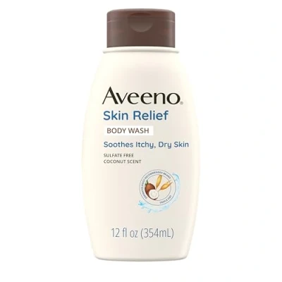 Image of Aveeno Skin Relief Gentle Scent Body Wash, Nourishing Coconut, 12 Fl. Oz