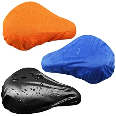 Image of Bike Seat Cover Waterproof, Bicycle Saddle Rain Dust Cover, Protective Water Resistant Protector Shield (3 packs)