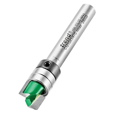 Image of Trend CraftPro Guided Profiler Router Cutter Bit, 1/4 Inch Shank, 9.5mm Cut Diameter &amp; 6.35mm Length, Tungsten Carbide Tipped, C121GX1/4TC