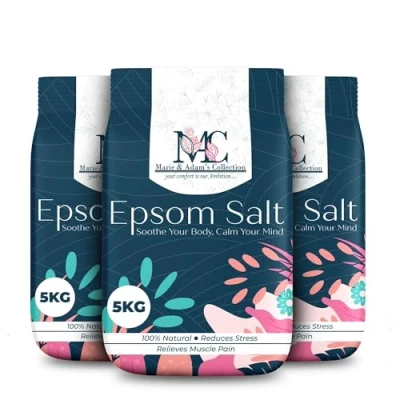Image of Pure Epsom Salts 5kg Magnesium Sulfate Bath Salt 100% Salts, Our are Premium for Men and Women, Muscle Soak (3)