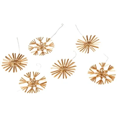 Image of Riffelmacher 75852 Straw Star Assortment, Size per 5 cm, Pack of 6, Tree Decorations, Arrangement, Decoration, Decorative Hanger, Christmas, Advent