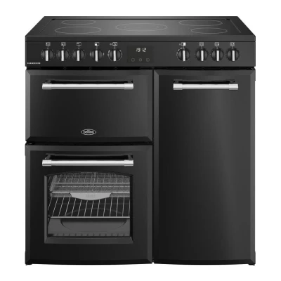 Image of BELLING Farmhouse 90E Electric Ceramic Range Cooker Black, Black