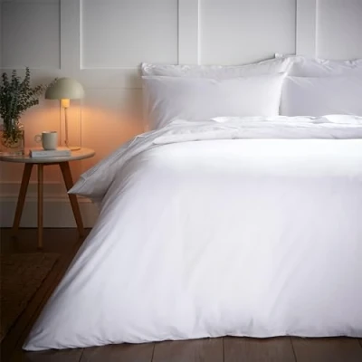 Image of Bianca 200 Thread Count Temperature Controlling TENCEL™ Lyocell Double Duvet Cover Set with Pillowcases White