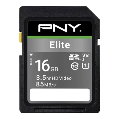 Image of PNY Elite SDHC card 16GB Class 10 UHS I U1 85MB/s