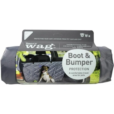 Image of Henry Wag Car Boot&#039;n&#039;Bumper Protector Suitable for Hatchback Cars Protects the Interior of boot Tough Tear Resistant Fabric Small (Fits space up to 100 x 70 cm)