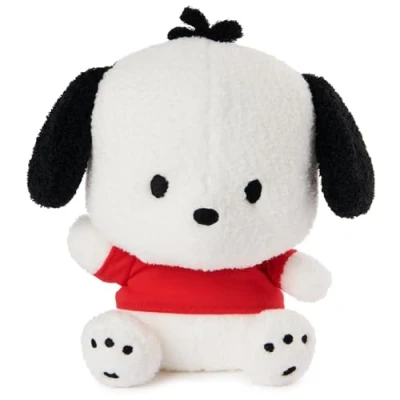 Image of GUND Sanrio Pochacco Plush, Puppy Stuffed Animal for Ages 1 and Up, White/Red, 6