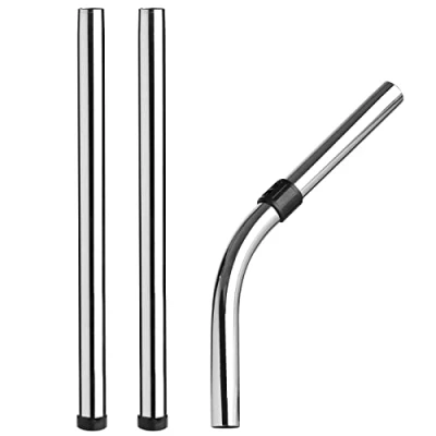 Image of Masterpart 3 Piece Steel Bent End &amp; Extension Tube Set Compatible with Numatic Henry Hetty 32mm Chrome
