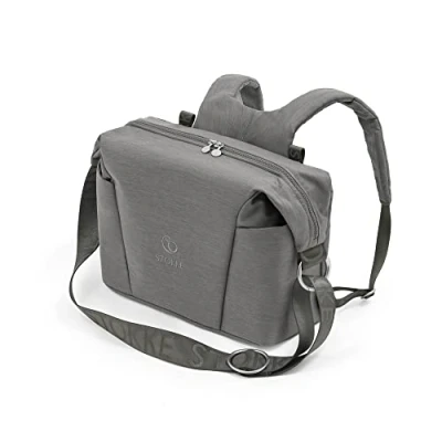 Image of Stokke Xplory X Changing Bag, Modern Grey Doubles As Shoulder Bag or Backpack Includes Foldable Mat &amp; Pouch UPF 50+, Water Repellent, Easy to Clean