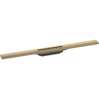 Image of hansgrohe 56044140 RainDrain Flex Complete Set Shower Drain 800 Can Be Shortened Brushed Bronze Channel, 80 cm