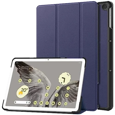 Image of for Google Pixel Tablet 11&quot; 2023 Case, Lightweight Ultra Thin Slim Hard PC Back Shell Tri Fold Stand Folio Flip Full Protective Cover 2023, Dark Blue