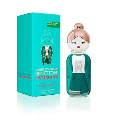 Image of Benetton Sisterland Green Jasmine, Eau de Toilette for Women Long Lasting Fresh, Modern and Young Fragance Floral Fruity Notes Ideal Day Wear 80 ml