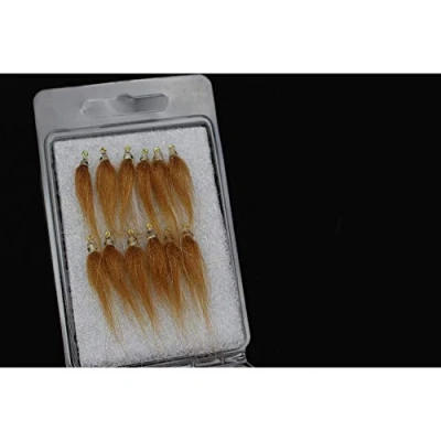 Image of Tigofly 12 pcs Brown Orange Red Polar Fry Slowly Sinking Salmon Trout Steelhead Minnow Fly Fishing Flies Lures Set Size #8 (Brown)