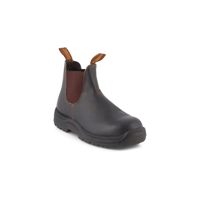 Image of Blundstone Unisex #192 Brown Steel Toe Chelsea Boot Leather Size UK 8
