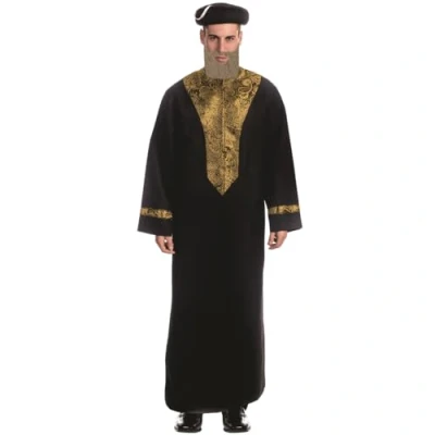 Image of Dress Up America Adult Sephardic Chacham Rabbi Costume Beautiful Set for Role Play