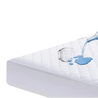 Image of IMFAA Quilted Waterproof Super King Extra Deep 40Cm Elastic Skirt Mattress Protector/Topper Cover Anti Allergy and Breathable (Super 40(182x200) Cm)