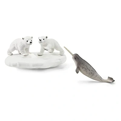Image of schleich 42531 Eisbären Rutschpartie, ab 3 Jahren, WILD LIFE Spielset, 4 Teile