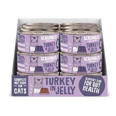 Image of Scrumbles Natural Wet Cat Food, Turkey in Jelly 18x 80g