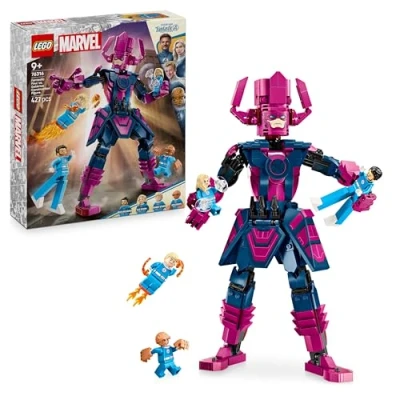 Image of LEGO Marvel Fantastic Four vs. Galactus Construction Figure Building Toy with Reed Richards, Invisible Woman, The Thing &amp; Human Torch Minifigures Movie Set for 9+ Year Old Boys Girls 76316