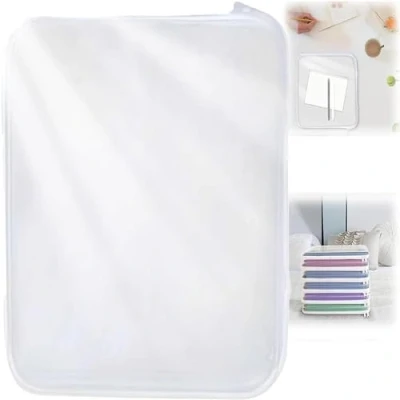 Image of YZBBSH Bliss Bins Zippered Pouch Hard,Bliss Bin Hard Pouch,Plastic Storage Containers Box,Clear Stackable Toy Bin, Pencil Case (Large)