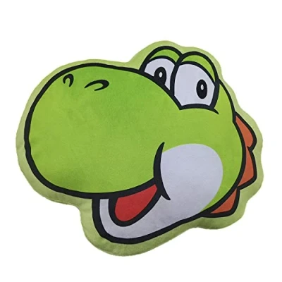 Image of Nemesis Now Super Mario Yoshi Cushion 40cm, Green, Polyester, Bros Giftware, Soft to Touch Cushion, Perfect for Any Gaming Room, Officially Licensed Merchandise