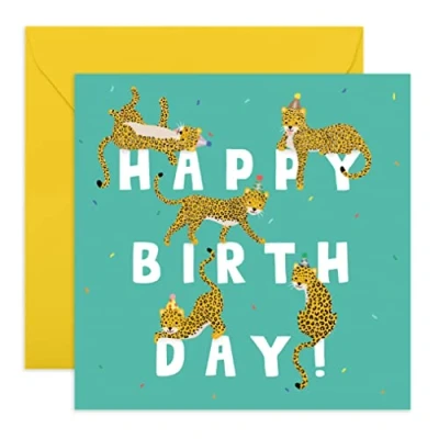 Image of Central 23 Birthday Cards For Kids Daughter &#039; Happy Letters Leopard Boys and Girls Son or Comes with Fun Stickers