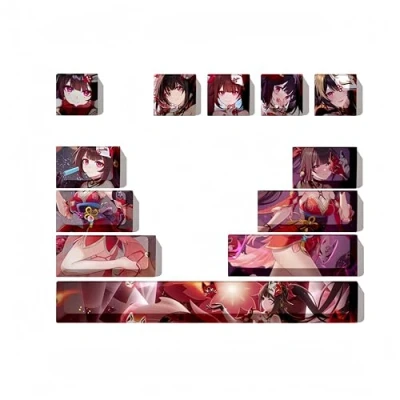 Image of Honkai: Star Rail keycaps,12 key PBT thermal sublimation custom keycaps for Cherry gateron MX swithes mechanical keyboards.（Sparkle）
